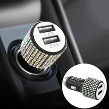 Cargador de coche con 4 en 1 con pantalla de voltaje, cable de carga retráctil de 3 en 1, cable de carga USB, cable de carga rápida de 3 en 1 con carga rápida (adecuado para mujeres), compatible con cámara de salpicadero, iPad, GPS, perfecto para regalos de vacaciones/cumpleaños - Cable de datos de ballet elegante - Ver 45