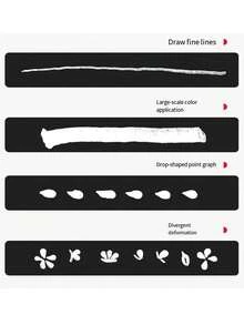 8 piezas Flysea Marcadores de pintura acrílica negro y blanco, sistema de tinta libre con punta de pincel a base de agua, marcadores acrílicos para pintar rocas, piedras, cerámica, vidrio, madera, lienzo, suministros de manualidades y arte DIY - A - Ver 6