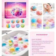 Bubble Bath Ball Moisturizes And Nourishes With Plant Fragrance, Leaving A Long-Lasting Fragrance That Deeply Cleanses The Skin - Multicolor - View 6