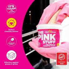 The Pink Stuff Miracle Cleaning Paste 17.63oz, Multi-Purpose Heavy-Duty Cleaner, Fresh Scent Formula, Versatile Stain & Grime Remover, Non-Scratch Abrasive Action, Restores Shine & Surfaces, Ideal For Kitchen, Bathroom, Windows, Tiles, Sinks, Ovens, Counters, All-Season Household Use, Perfect For Homeowners, Renters, Cleaning Enthusiasts, Daily Deep Cleaning, Long-Lasting Value Tub, Cost-Effective Essential Home Cleaning Solution - 17.63盎司 - 查看 4