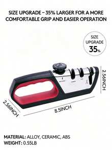 Best 2026 Mother's Day Gift, 1 Knife Sharpener, 4 Adjustable Sharpening Angle, Coarse & Fine Knife Sharpener With Adjustable Angle Guide, Pocket Knife Sharpener, Handheld Knife Sharpener For Kitchen Knives, Scissors (BLACK)-Revitalize Your Knives, Effortlessly Tackle Any Kitchen Challenge! Achieve Professional Sharpness At Home. Enhance Your Cooking Experience With Precision And Ease - 酒紅色 - 查看 9