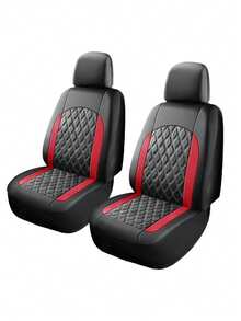 Universal Car Seat Covers - 2 Front Or 5 Full Set, PU Leather Diamond Quilted - Non-Slip Backing, Easy Installation - Fits Sedans, SUVs And Pickups - Interior Protection Kit, Car Interior Accessories (Black) - A - View 15