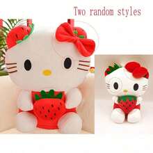 Sanrio 草莓 Hello Kitty 兒童毛絨玩具、Hello Kitty 娃娃、KT Cat 玩偶、睡眠枕頭、生日禮物、派對小禮、紀念品、家具、臥室裝飾，適合親子互動玩具、情人節禮物 - 彩色 - 查看 6