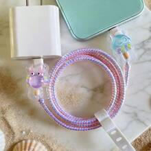 Ống bảo vệ cáp sạc Type-C - Vỏ cáp họa tiết hoạt hình, chống trầy xước và va đập. - Nhiều màu - Xem 11