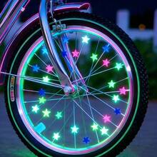 38pcs Bicycle Night Light Decoration Set, Includes 36 Glow-In-The-Dark Spoke Beads And 2 Valve Cap Covers, Practical Cycling Accessories For Night Riding - Multicolor - View 5