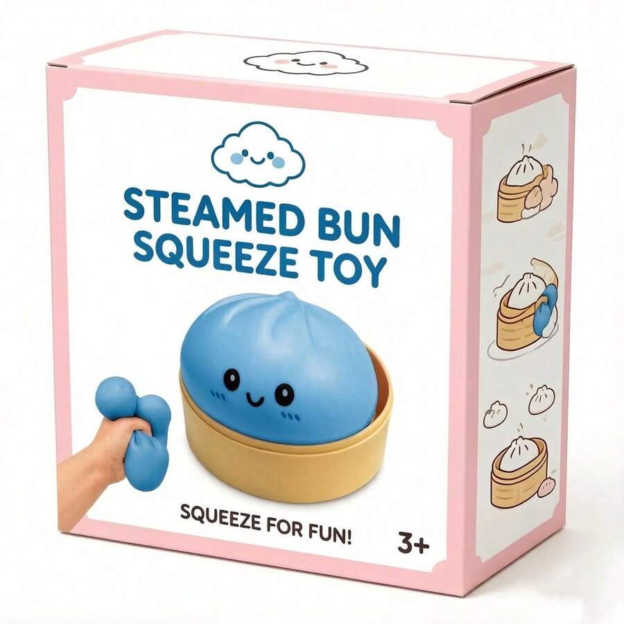 New Dumpling Shaped Squeeze And Release Toys, Slow Rebound Release Toys, Casual Holiday Gifts, High Aesthetic Dopamine Colors- Soft And Slow Back,Sticky Stress Relief Toy,Cute Stuff,Travel Portable Fidget Squeeze Toys,Squishy,Perfect For All Ages Austism,Ideal Holiday Gifts,Fun Cute Gift,Birthday Gifts,Easter Gifts,Halloween Gifts,Christmas Gifts,Christmas Stocking Fillers,Party Bag Fillers( Blue) - Dumpling Blue - 查看 1