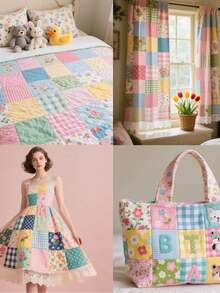 Bộ 5 thước may bằng acrylic - 2.5", 3.5", 5.0", 6.0", 8.0" | Thước nhựa thủ công dùng cho may vá, ch quilting, đan và thêu | Thiết kế may màu hồng - nhiều màu - Xem 7