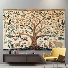 Striscione di sfondo, (senza ganci) 1 pezzo Arazzo Albero della Vita, 100% poliestere, appeso alla parete, tema moda, formato orizzontale, leggero, ideale per la decorazione domestica, matrimoni, servizi fotografici, regalo per fotografi e organizzatori di eventi, appeso alla parete per stanze sportive, decorazione per stanze di tifosi, opera d'arte per interni, opera d'arte a tema calcio, opera d'arte per uffici. - z1 - Visualizzare 10