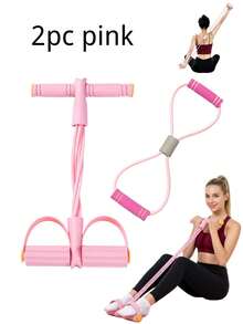 Set de 4 bandas de resistencia de yoga, aptas para entrenamiento en casa - Cuerdas elásticas para entrenamiento de Body completo, moldeado abdominal, remo y ejercicios de flexibilidad, equipo de fitness apilable para yoga, moldeado corporal, figura 8, dominadas, entrenador de muslos, gimnasio, sudoración, pilates - Multicolor - Ver 16
