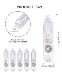 5 Cintas correctoras, diseño transparente y colores Morandi estéticos, cinta blanca extraíble y linda, secado rápido, corrección instantánea, fácil de usar para útiles escolares y de oficina - Cintas correctoras A27 - Ver 2
