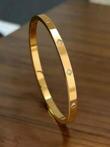 Bộ 3 vòng tay nữ mạ vàng 18K chất lượng cao bằng thép không gỉ hình cỏ bốn lá, bộ trang sức đa năng dành cho nữ, gồm dây chuyền, bánh răng và thiết kế cỏ bốn lá, thời trang đa dụng, phù hợp cho nữ giới. Không phai màu, thích hợp đeo hàng ngày, dự tiệc, ngày lễ, sinh nhật, đám cưới, ngày Valentine, cũng có thể dùng làm quà tặng Ngày của Mẹ cho mẹ. - Vàng - Xem 10
