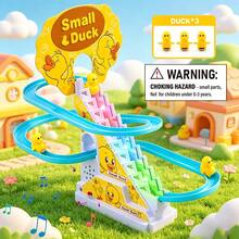1 pieza Pato eléctrico escalador, juguete deslizante, juego de curso de obstáculos interactivo, regalo educativo - Amarillo - Ver 8