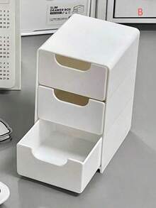 1pc Mini 3-Tier Drawer Storage Box, Suitable For Storing Jewelry, Hair Accessories, Earrings And Other Small Items, Can Be Used In Furniture, Office, Study, Bedroom, Bathroom. 3-Tier Drawer Desktop Storage Box, Office Storage Box, Jewelry Storage Box, Drawer Cosmetic Storage Box, Autumn Bedroom Decor, Desktop Organizer Box - View 11