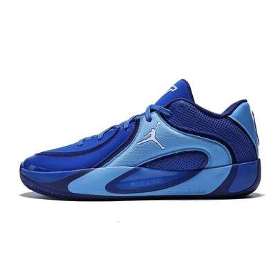 Nike Giày bóng rổ Jordan Tatum 4 PF thoải mái và êm ái dành cho nam, màu xanh dương.