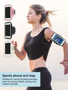 Outdoor Sports Armband - Fits Touchscreen Phones (Up To 7 Inches Screen Size) Phone Holder For Running - Lightweight Reflective Sports Armband With Adjustable Strap - Suitable For Jogging And Cycling - Multicolor - View 3
