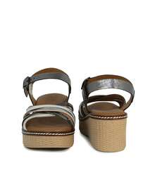 Women Heeled Sandals - Grey - View 4