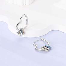 1 Đôi bông tai nữ bằng bạc Sterling S925 chất lượng cao, không gây dị ứng, thiết kế hình trăng sao, thích hợp làm quà tặng cho đám cưới, tiệc tùng, sinh nhật, ngày lễ hoặc quà tặng đôi. - KJE022 - Xem 6