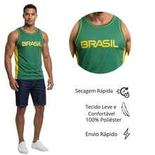 Brazil World Cup 2026 Sports Tank Top - Lightweight And Comfortable For Gym, Training, Weightlifting And Running - Green - View 2