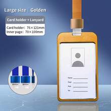 2pcs Aluminum Alloy Card Holder Set (With Lanyard), ID Badge Holder Halter, Thick Company Employee ID Card, Suitable For Exhibition/Event Badges, Attendance Cards, Guest Cards - Large - View 22
