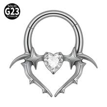1 chiếc khuyên mũi Star&Hear Thorn dạng bấm, có bản lề, làm bằng titan nguyên khối và đá Zirconia, thích hợp cho xỏ khuyên sụn tai, khuyên tai hình giọt nước, khuyên tai xỏ khuyên tai Daith và Helix. - Như thể hiện trong hình ảnh - Xem 13