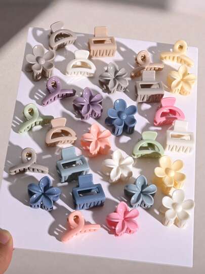 10/20/30 Random Color And Style Mini Hair Clips, Suitable For Girls, Size 2.5-3.0cm Simple And Colorful Mini Hair Clips, Random Combination Of Colorful Macaron Style, Headband Hair Clips, Small Hair Clips, Forehead Hair Clips, Colored Hair Clips, Suitable For Daily Use