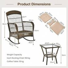 Silla de jardín para exteriores - Ideal para conjuntos de muebles de patio y sofá, perfecta para jardín, terraza o balcón - B - Ver 5