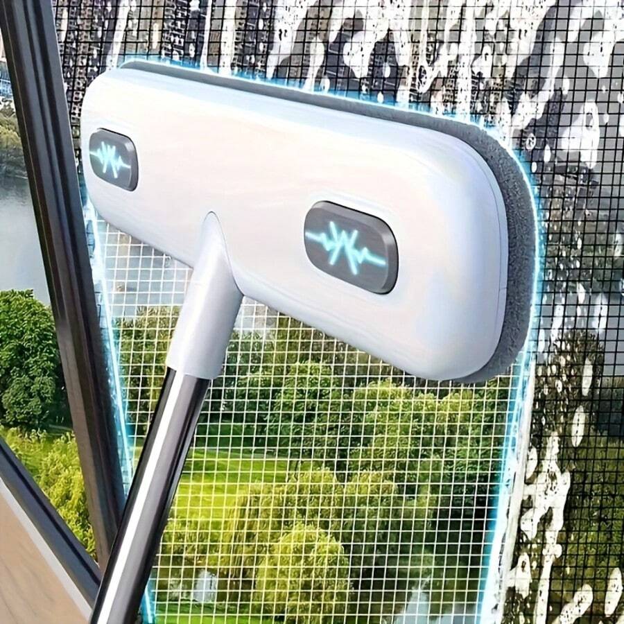 Magic Window Cleaning Brush, Suitable For Screen Windows/Glass - Pet Hair Remover | Reusable Household Tool With Extendable Dual Rods, Adjustable Length | Perfect Gift Choice: Holidays/Teacher's Day/Christmas/Halloween