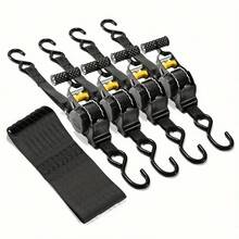 1 Stück selbstaufrollender Spanngurt, zum Sichern von Gepäck auf Autos und Motorrädern - Schwarz - Übersicht 2