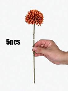 1/2/5/12个装人造菊花球、绣球花，适用于婚礼装饰、家居花瓶填充、餐厅、客厅、卧室装饰、新娘捧花、腕花、胸花、生日派对、新年、情人节、秋季装饰、返校季房间装饰、学习用品 - 亮橙色 - 查看 8