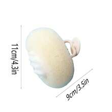 1/4 miếng bọt biển tắm hình hoa hướng dương có giác hút, dụng cụ tẩy tế bào chết massage cho nam và nữ, bàn chải tắm 2 trong 1 - A - Xem 10