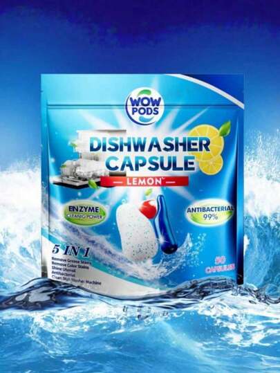 30/50pcs Multi-Functional Kitchen Cleaning Powder, Dishwasher Cleaner, Dishwashing Gel, Dishwashing Powder, Deodorizer, Heavy Duty Degreaser, Descaling Detergent Tablets, Suitable For Kitchen Cleaning, Multi-Scenario Use