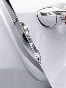 Sparkling Diamond Car Door Edge Guards, Fashionable Anti-Scratch Protective Strips, Cute Shiny Car Rearview Mirror Decorations, Universal Exterior Accessories - Anti-collision Stickers - View 3