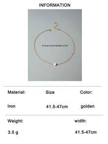 imoli 1pc Fashionable Minimalist Resin Faux Pearl Necklace, Jewelry Gift Suitable For Women's Daily Wear - 4583-nek-g-1-eP - View 9