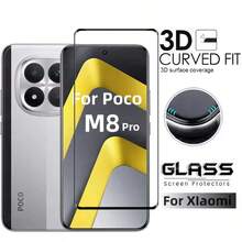 Android Phone Film Screen Protector Film 4pcs Tempered Glass Screen Protector, Camera Lens Protector, Compatible With Xiaomi POCO M8 Pro/M8 ProMax, POCO X8PRO/X8Promax, POCO F8 Pro/F8 Ultra, 3D HD, Fingerprint Unlock, Anti-Scratch, Anti-Fingerprint Mother's Day Gift - Clear - View 4