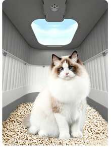 Enclosed Cat Litter Box With Front Door And Top Exit, Drawer Design And Scoop, Odor Control And Leak-Proof, Provides Spacious Indoor Space For Cats - Extra Large - View 4