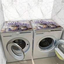 1pc Watercolor Floral Pattern Non-Slip Washing Machine Mat, Suitable For Washing Machine, Dryer, Kitchen Drain Drying Mat, Rubber Material, Decorative Appliance Cover For Washing Machine And Dryer Top, Home Kitchen, Table Decor, Dirt-Resistant And Washable, Friendly Gift For Friends - Lavender's Old Times - View 8