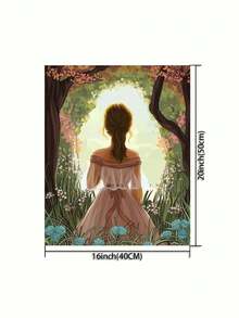 40*50cm Frameless DIY Digital Oil Painting: "Silhouette" - Ignite Your Creative Life, Depict A Colorful World. DIY Digital Oil Painting, Embark On Your Art Journey. It's The Perfect Blend Of Creativity And Fun, An Interactive, Couple-Sharing, And Personal Relaxation Choice. High-Quality Canvas, Fine Texture, Carrying Your Artistic Dreams. Paints Are Vibrant, Long-Lasting, And Odorless, And Reliable. - Dark Green - View 3