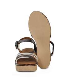 Women Heeled Sandals - Grey - View 3