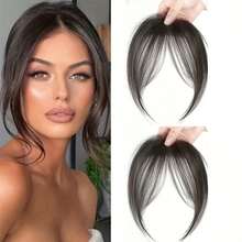 Pony Perücke für Frauen, flauschige & natürliche Stirnfransen, unsichtbare & leichte französische Pony, Haarverdichtung HA2839, Haarclip, Geburtstag - Verschiedenfarbig - Übersicht 6