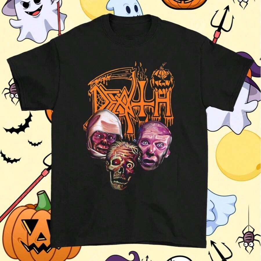 Death Band Happy Black T-Shirt Cotton All Sizes S-5Xl - màu đen - Xem 1