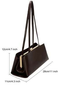 High-Quality Metal Frame Handbag For Women, Luxury Tote Bag With Multi-Layer Magnetic Closure, Elegant French Style New Design - Multicolor - View 7
