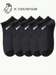 30/20/15/10/5/3/1 Pairs Comfortable, Breathable, Moisture-Wicking, Antibacterial Knit Liner Socks - Excellent Mother's Day Gift, Unisex Invisible Socks, Ankle Socks, Sweat-Absorbing, Odor-Resistant, Elastic Soft, Fashionable Solid Colors, Triangle Decor Suitable For Spring, Summer, Autumn, Winter, Casual, Daily Wear, Yoga/Sports - Multicolor - View 18