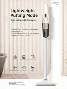 Multifunctional Handheld Vacuum Cleaner, Strong Suction, HEPA Filter, Cordless Vacuum Cleaner Suitable For Car, Floor, Home Use - 白色 - 查看 6