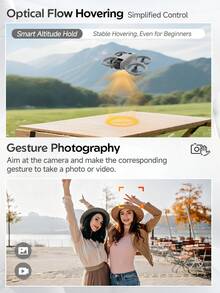 AXNEN Upgraded 2026 T3MINI Mini Drone With Landing Pad, FPV Remote Control, Dual Cameras, Smart Obstacle Avoidance, Built-In Propeller Guard, 180° Electronic Image Stabilization, Optical Flow Hovering, 3-Speed Adjustment, Easy Operation, Ideal Gift For Teenagers - View 6