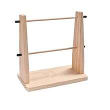 1pc Wooden Double-Layer Yarn Holder, Manual Vertical Rotating Yarn Ball Rack, Handmade Detachable Frame, Yarn Storage Organizer, DIY Craft - Multicolor - View 13