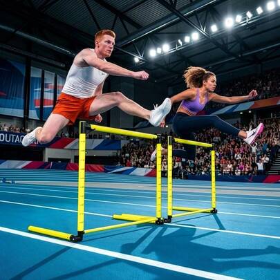 Shoze Height Adjustable Training Hurdles With Clear Scale, Detachable Agility Gear For Track Field, Soccer Football Training, Ideal For Indoor Outdoor Speed Workout