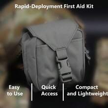 1PC MOLLE Rapid Response Pouch (Empty Bag Only. No Supplies Included), Hunting First Aid Bag With Glove Storage, Tactical Medical Pouch For Outdoor Sports - Multicolor - View 8