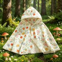 Kids Hooded Cloak Bathrobe, Soft Absorbent All-Season Poncho Style Baby Bathrobe - Multicolor - View 16
