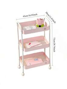 OBOVAY 1 pieza Carrito metálico multiusos para habitación de bebé, móvil, estantería multifuncional para decoración de guardería, artículos esenciales para recién nacidos, dormitorio de niños, artículos esenciales para bebés recién nacidos - Multicolor - Ver 3