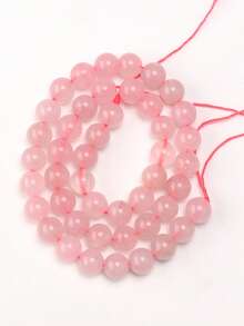 Cuentas sueltas de cuarzo rosa natural para hacer joyas. Cuentas de estilo bohemio de primavera y verano, tamaños de 4/6/8/10 mm, longitud de 38 cm/15 pulgadas. Tonos de rosa suave a lavanda, gemas pulidas suaves para manualidades creativas de collares, pulseras y aretes. Para entusiastas de la artesanía, suministros de cuentas y aficionados al bordado. - Multicolor - Ver 15